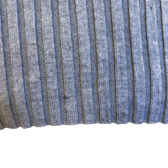 Y2K Its About Time Scoop Neck Ribbed Stripe Sweater White Gray Women’s Medium - Picture 8 of 16